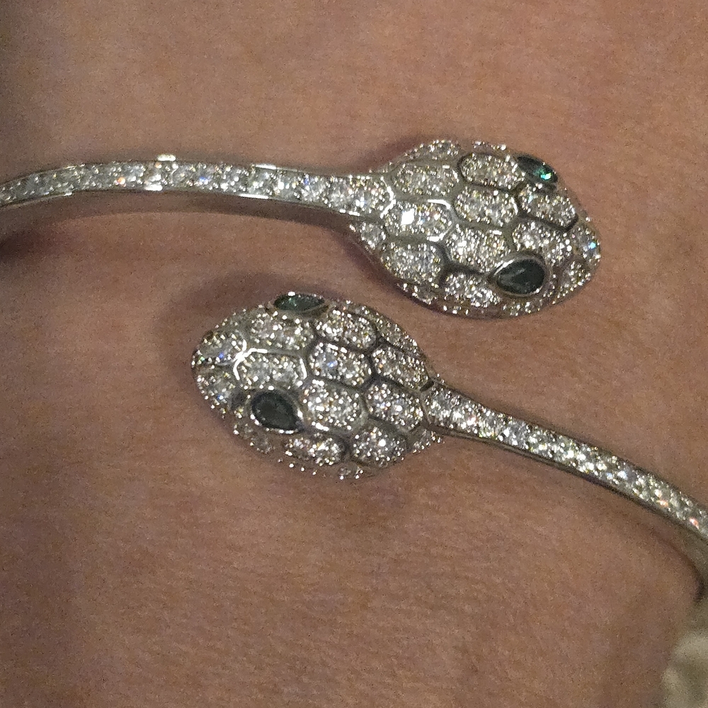 Elegant Silver Snake Bracelet - Picture 8 of 11